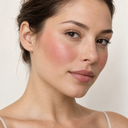 Face makeup styling close-up — AI illustration; shade appearance is illustrative