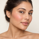 Face makeup styling close-up — AI illustration; shade appearance is illustrative