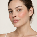 Face makeup styling close-up — AI illustration; shade appearance is illustrative