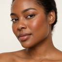 Face makeup styling close-up — AI illustration; shade appearance is illustrative
