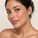 Face makeup styling close-up — AI illustration; shade appearance is illustrative