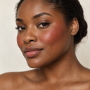 Face makeup styling close-up — AI illustration; shade appearance is illustrative