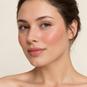 Face makeup styling close-up — AI illustration; shade appearance is illustrative