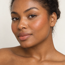 Face makeup styling close-up — AI illustration; shade appearance is illustrative