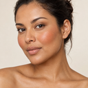 Face makeup styling close-up — AI illustration; shade appearance is illustrative