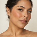 Face makeup styling close-up — AI illustration; shade appearance is illustrative