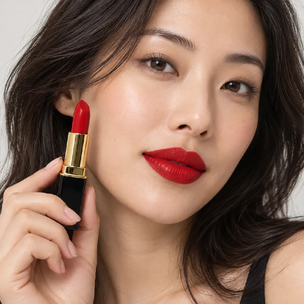 hy-lp-lst-0179-vermilion-amulet-lipstick-bright-red-1483-wear.webp