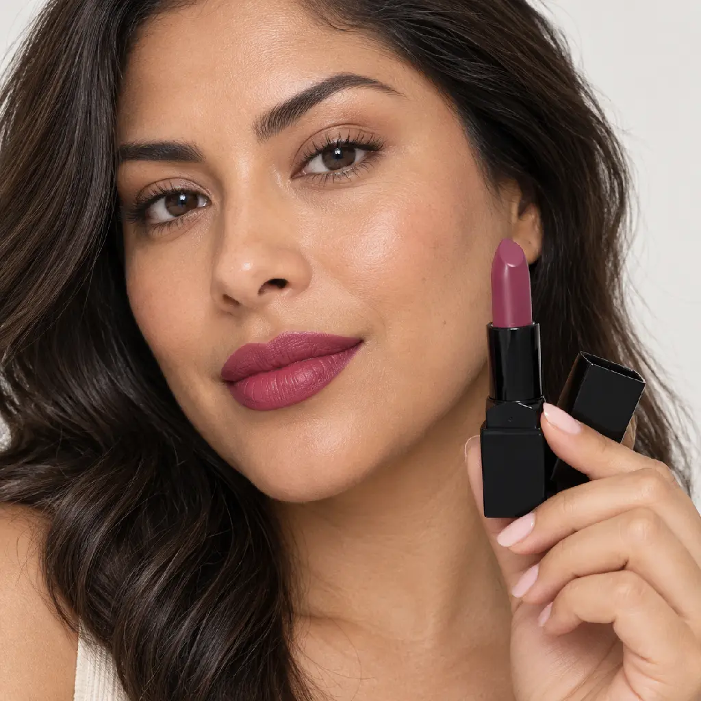 hy-lp-lst-0205-ruby-murmur-lipstick-berry-rose-1539-wear.webp