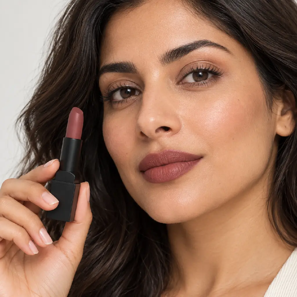 hy-lp-lst-0255-rosewater-murmur-lipstick-rose-brown-1619-wear.webp