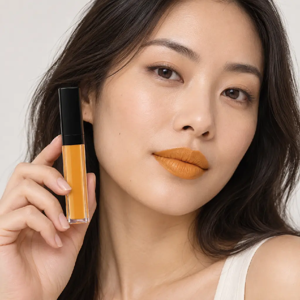 hy-lp-liq-0050-burnished-poetry-liquid-lipstick-golden-orange-1736-wear.webp