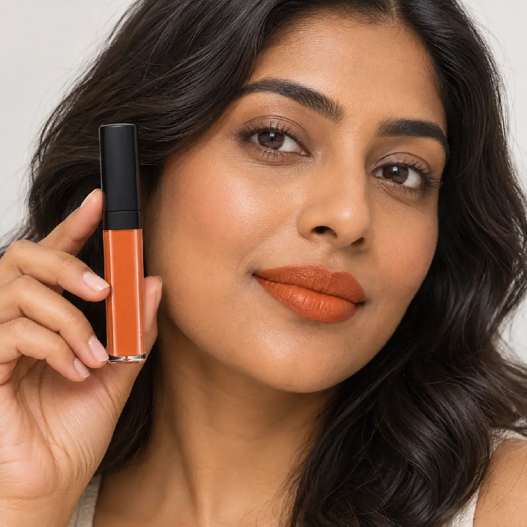 hy-lp-liq-0051-burnished-charm-liquid-lipstick-orange-1737-wear.webp