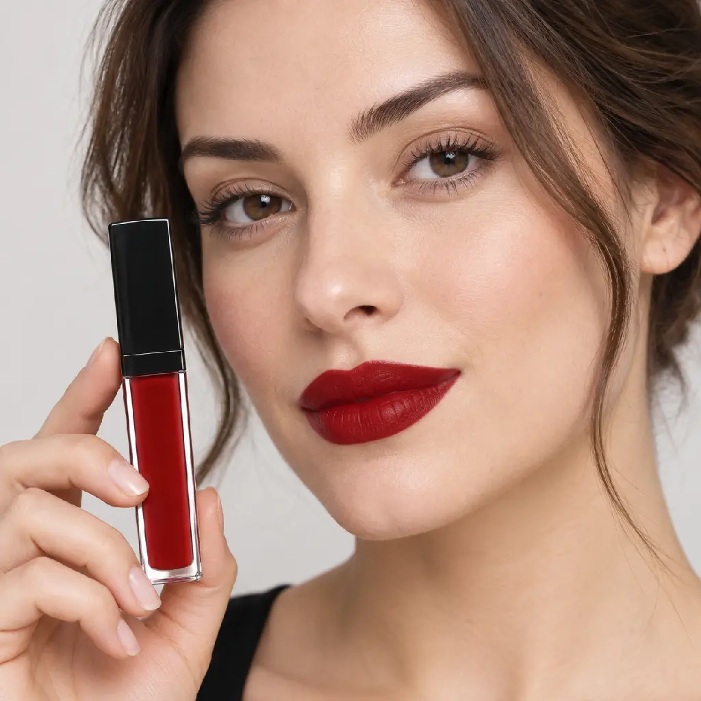 hy-lp-liq-0083-flame-impression-liquid-lipstick-deep-red-1799-wear.webp