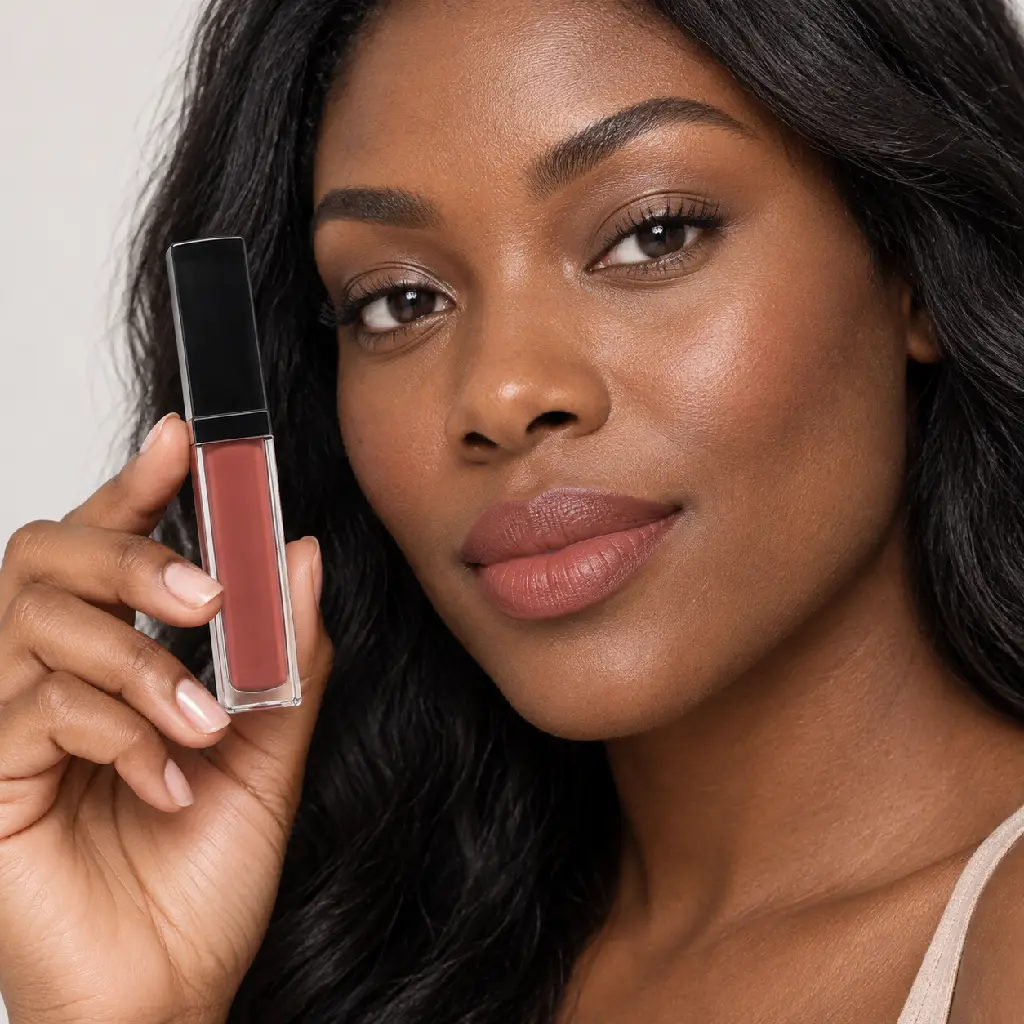 hy-lp-liq-0091-rosebud-kiss-liquid-lipstick-peach-rose-1837-wear.webp