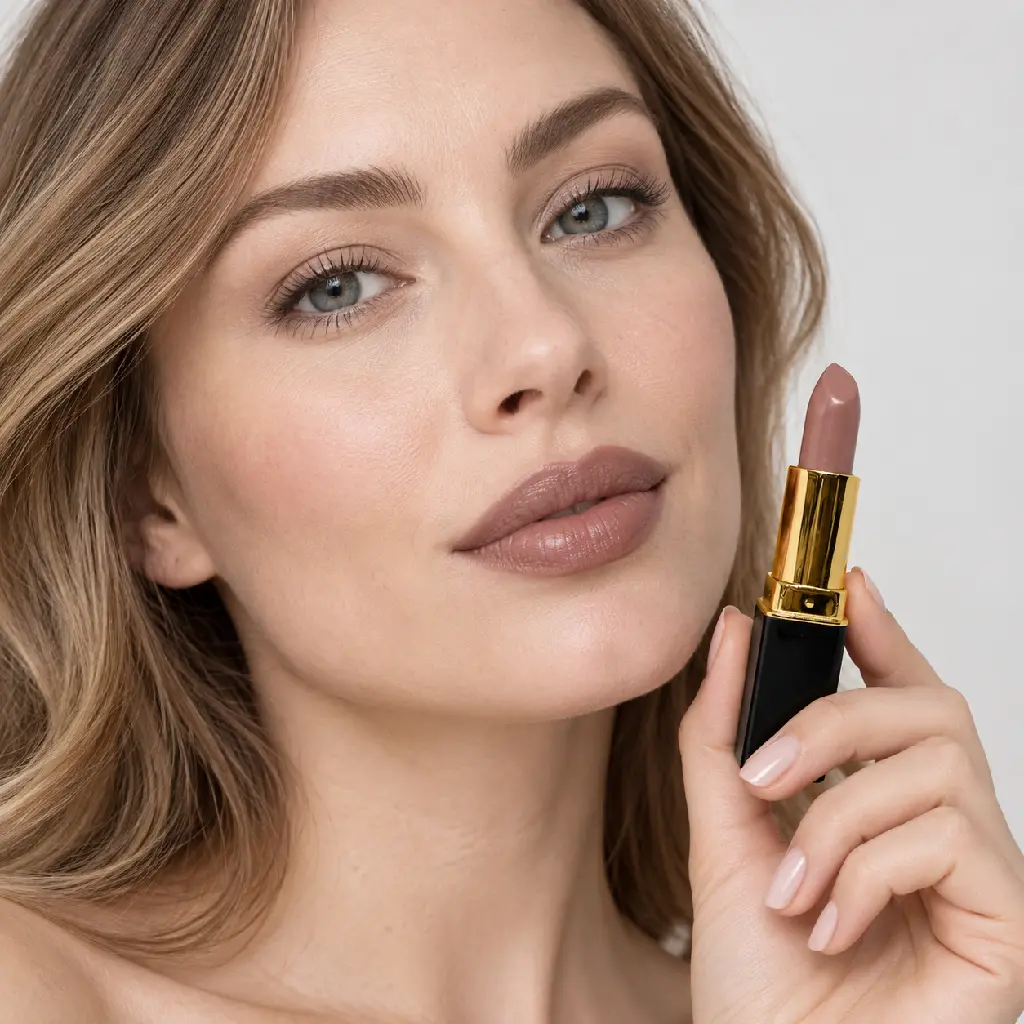 hy-lp-lst-0008-dewy-embrace-lipstick-taupe-1132-wear.webp