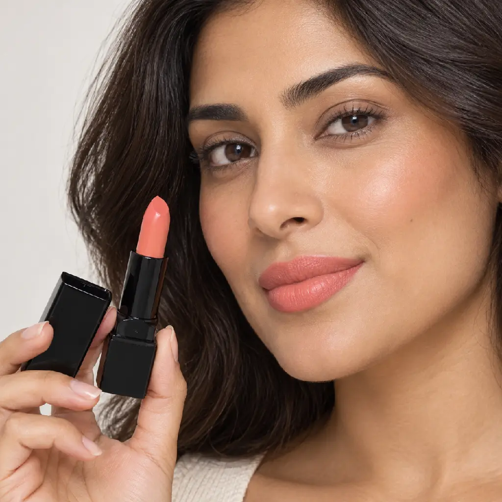 hy-lp-lst-0111-sundown-invitation-lipstick-peach-coral-1355-wear.webp