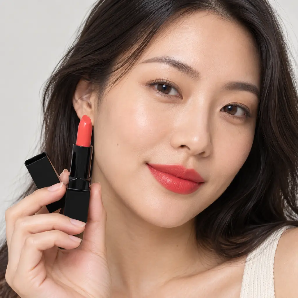 hy-lp-lst-0119-burgundy-spell-lipstick-coral-red-1363-wear.webp