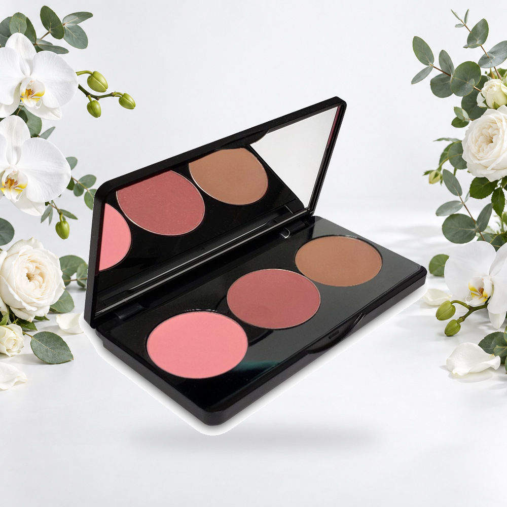 [HY-FA-BLH-0010] Blissful Glow Blush Palette – Rosy Neutrals