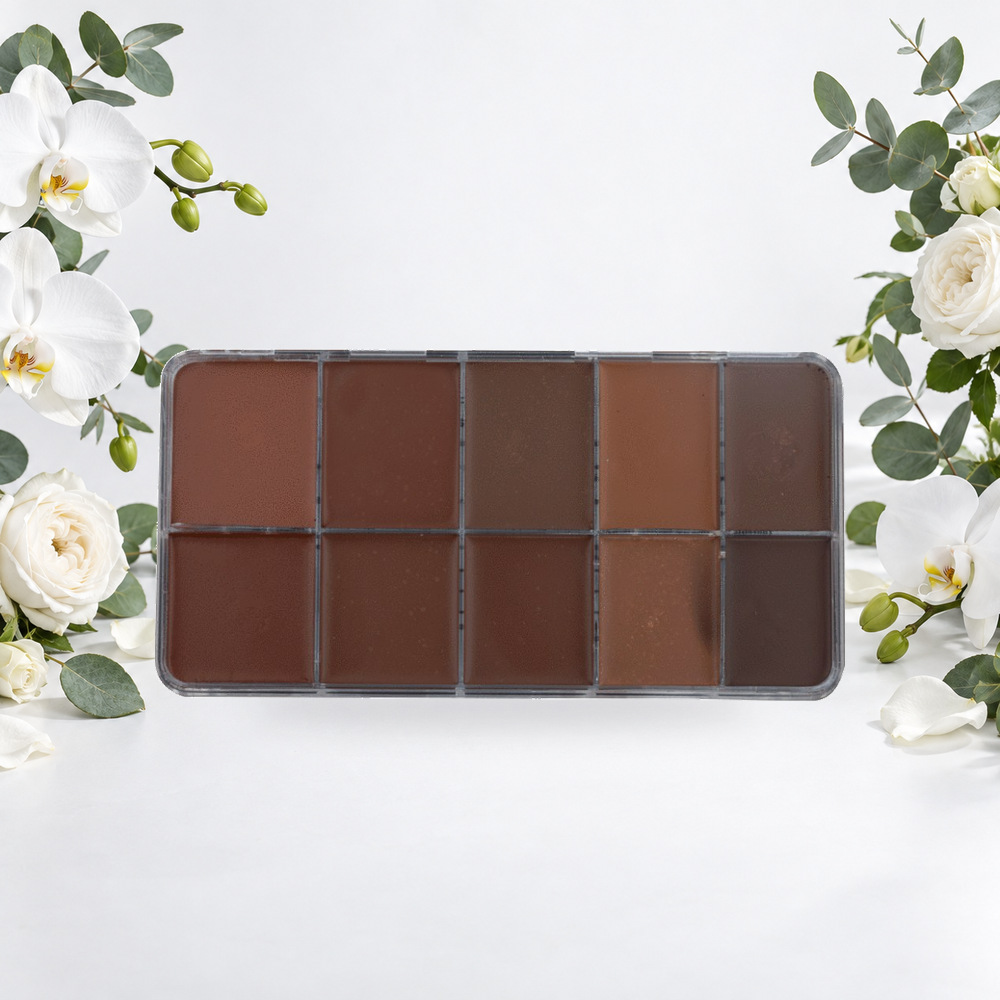 [HY-FA-FND-0054] Evening Sculpture Cream Foundation Palette – Dark