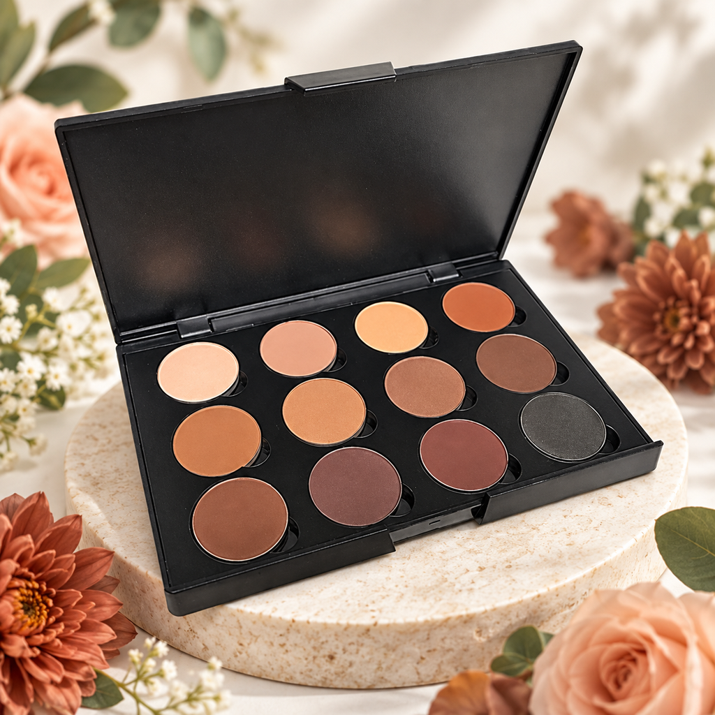 [HY-EY-SHD-0001] Graceful Radiance Eyeshadow Palette – Warm Neutrals
