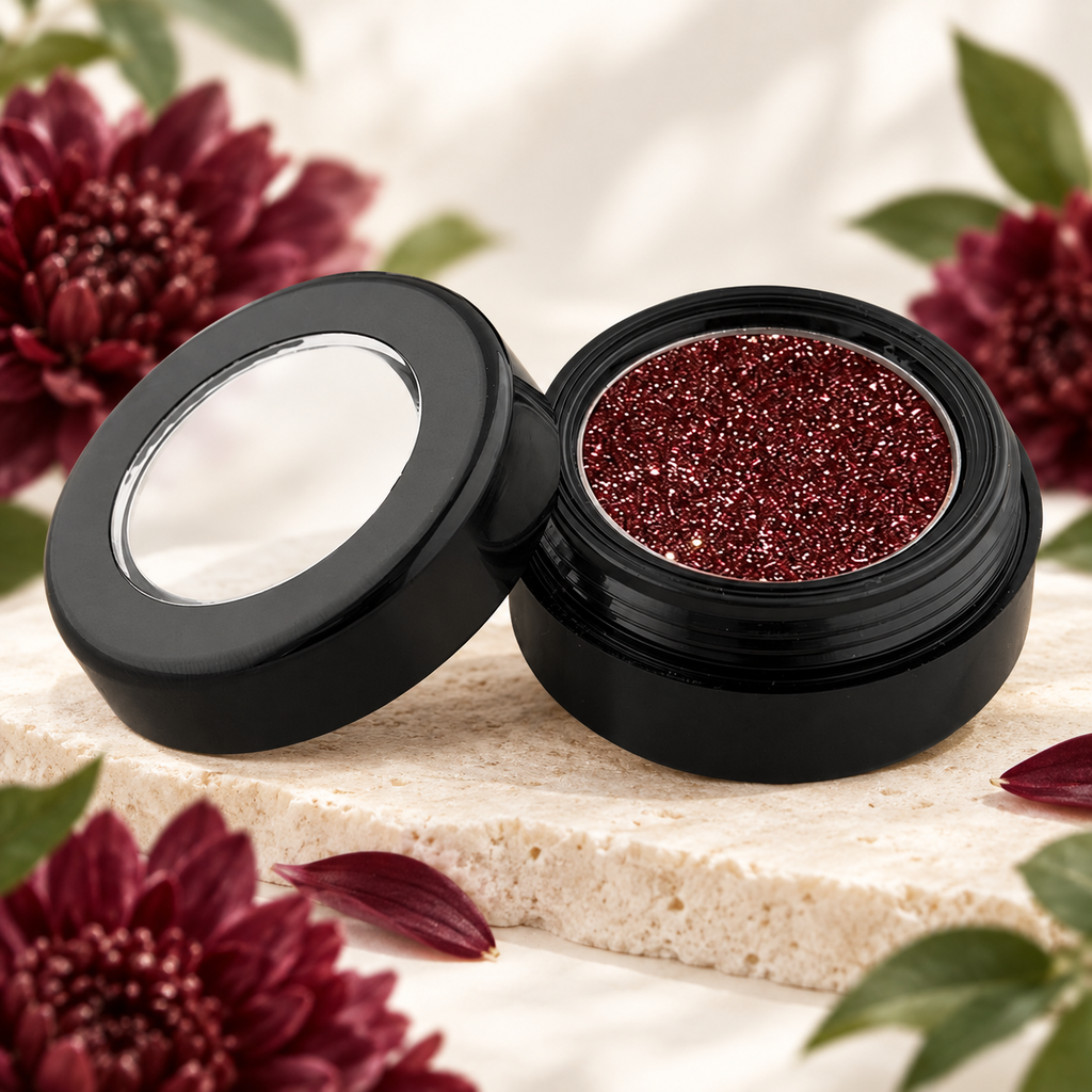 Crimson Cadence Eyeshadow – Burgundy Glitter