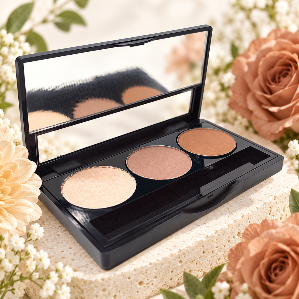 [HY-EY-SHD-0326] Linen Halo Eyeshadow Palette – Warm Nudes