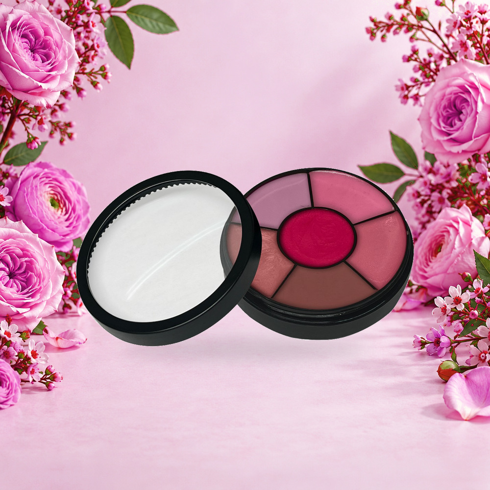 [HY-LP-GLS-0045] Vermilion Desire Lip Gloss Palette – Pink & Berry