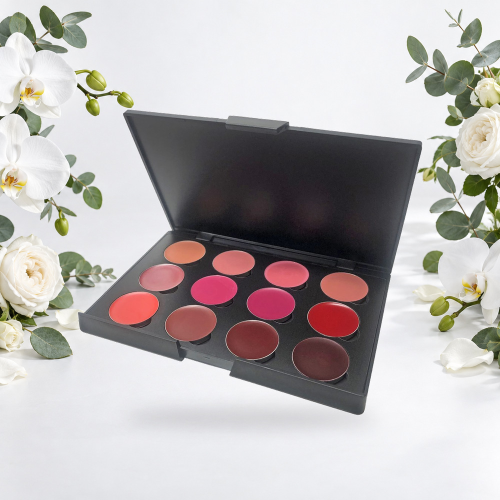 [HY-LP-LST-0001] Whimsical Flourish Lipstick Palette – Rosy Neutrals